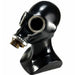 Black gas mask on a white background