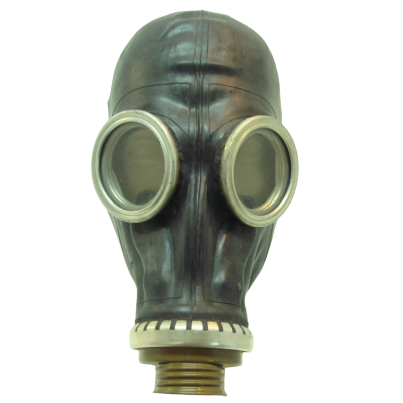 Classic GP5 NATO Vintage Rubber Gas Mask, Black