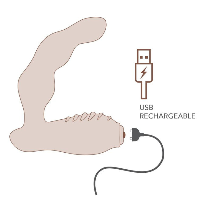 Rocks Off Nova Dominion Beaded P Spot Vibrator, Purple