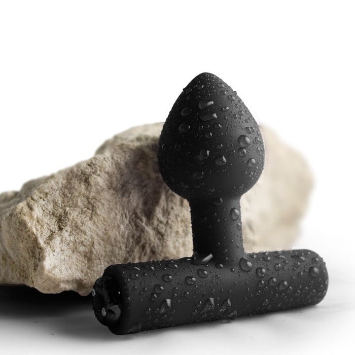 Rocks Off Nova Solaris Tapered Butt Plug Vibrator, Black