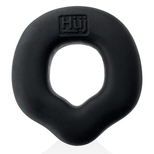 Black Fit Grips Ergo Cock Ring front view