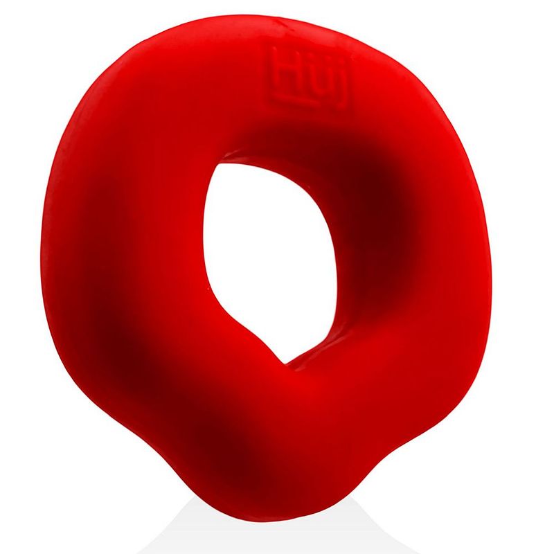 Red Fit Grips Ergo Cock Ring angled view