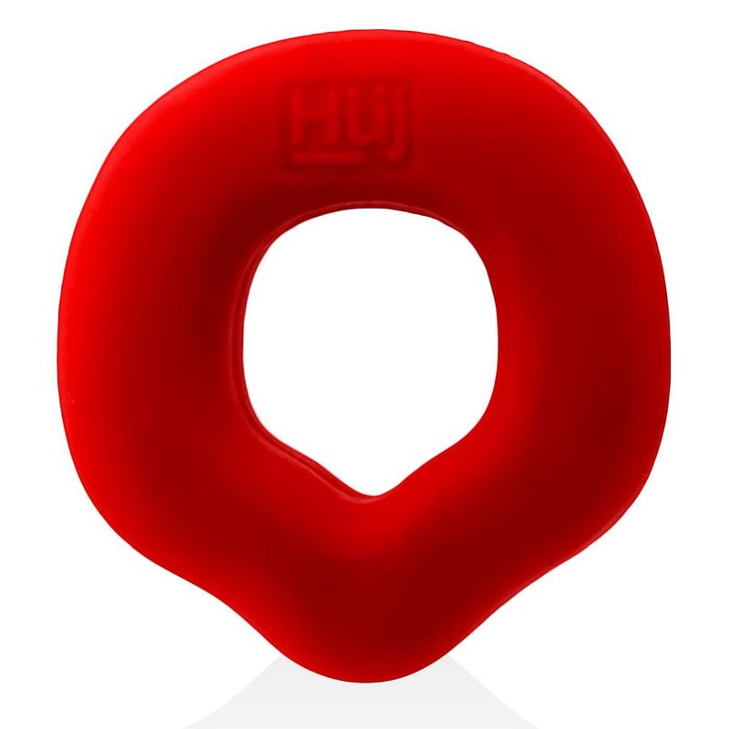 Red Fit Grips Ergo Cock Ring side profile