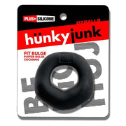 Fit Bulge black cock ring with Hunkyjunk branded packaging