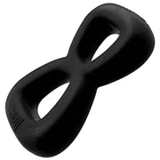 Boomerang black dual-ring cock ring and ball stretcher