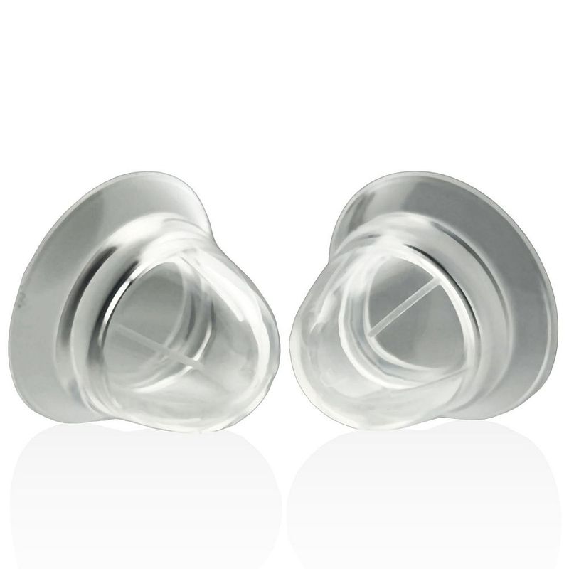 Clear Nano Nips silicone nipple suckers shown from an angled side view