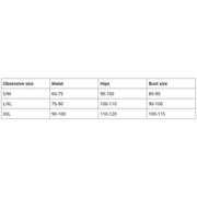 Obsessive College Girl S/M costume size chart