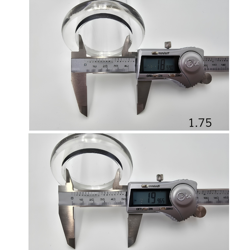 Size guide showing the Hush Pump 2.0 elliptical cylinder dimensions