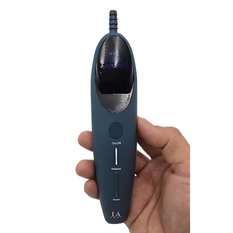 Blue Hush Pump 2.0 rechargeable electric hand pump held upright