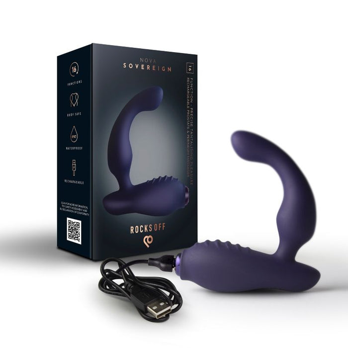 Rocks Off Nova Sovereign Smooth P-Spot Vibrator, Purple