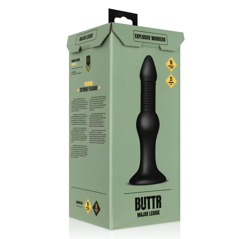 BUTTR Warhead Anal XXL Dildo 10in (25cm) – Ribbed Suction Base Dildo