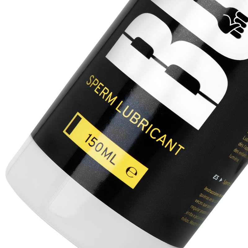 Close-up of the BUTTR White Cum Lubricant label showing the white lubricant variant