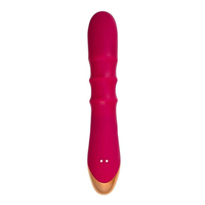 JOS Tenty Rabbit Vibrator with Moving Shaft Rings, Burgundy