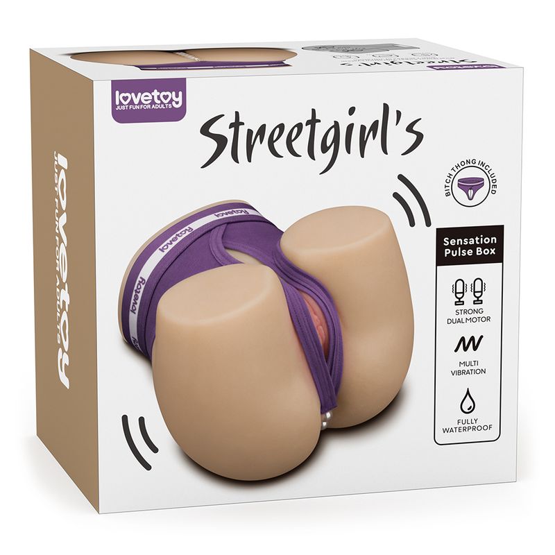 Streetgirls Pussy and Ass Dual Motor Automatic Pulse Masturbator, Lena, Flesh