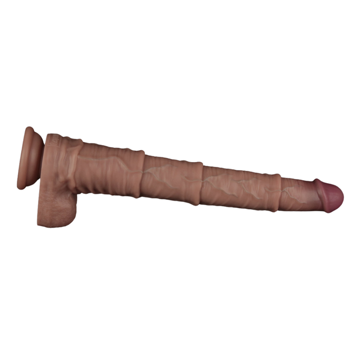 Lovetoy Dual Layered Bendable Silicone Cock XXL (16"), Flesh