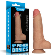 Lovetoy Vibrating USB Power Basics Cock, 9", Flesh