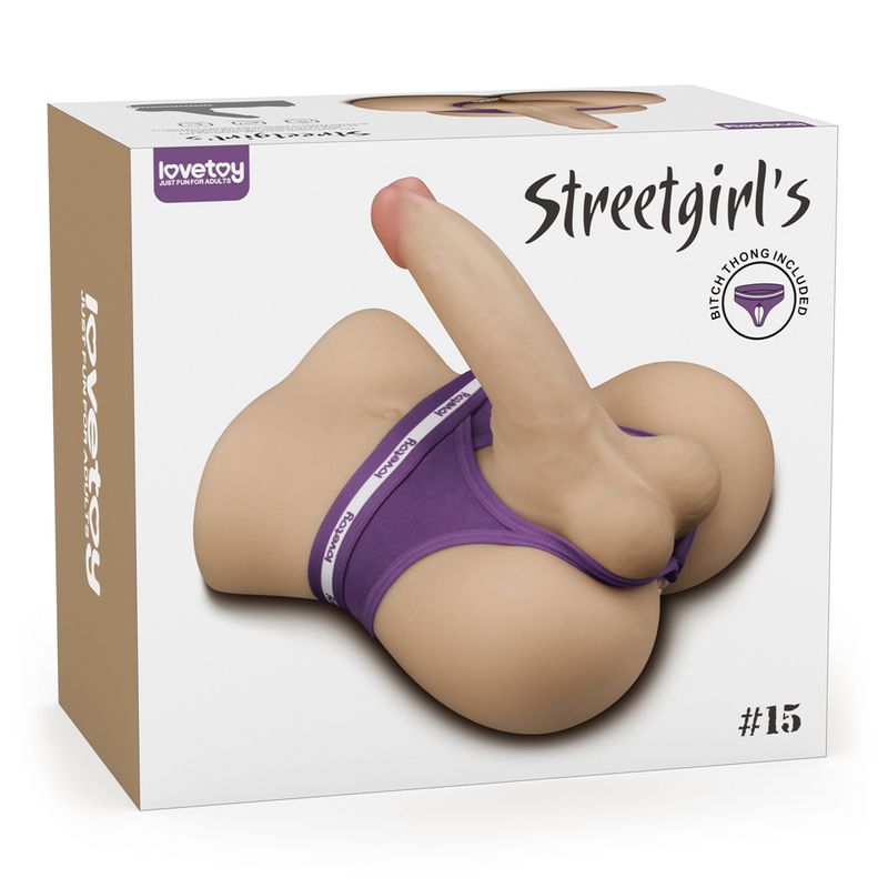 Streetgirls #15 Male Butt with Bendable Dildo and Balls, Steven, Flesh