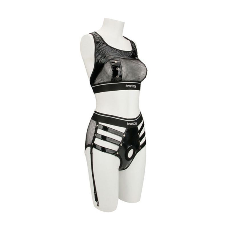 Lovetoy Rebellion Reign Iconic Harness Strap on Set, XS/S, Black