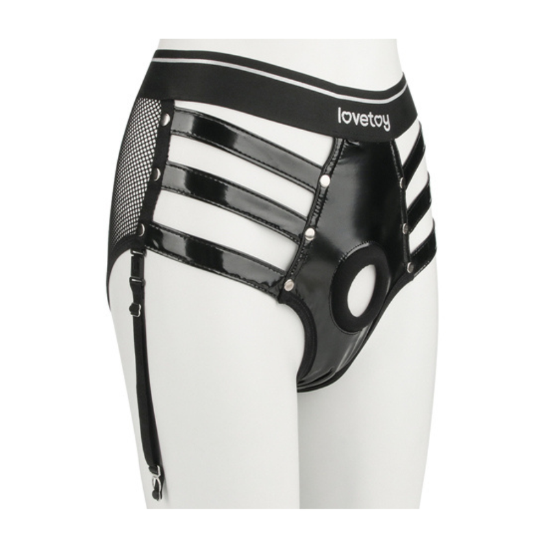 Lovetoy Rebellion Reign Iconic Harness Strap on Set, M/L, Black