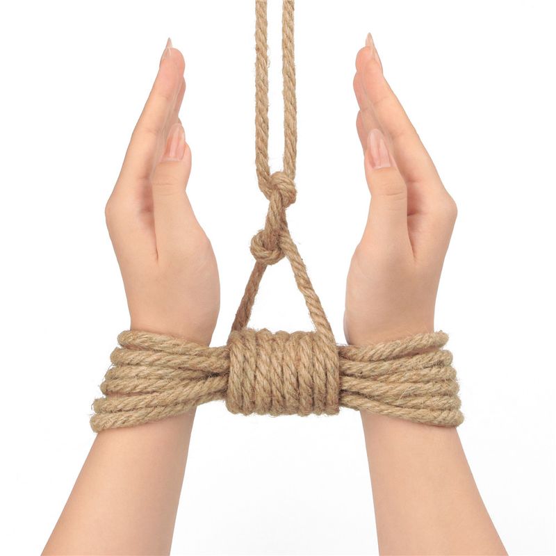 Lovetoy Rebellion Reign Rustic Hemp Bondage Rope, 10m x 6mm, Nude