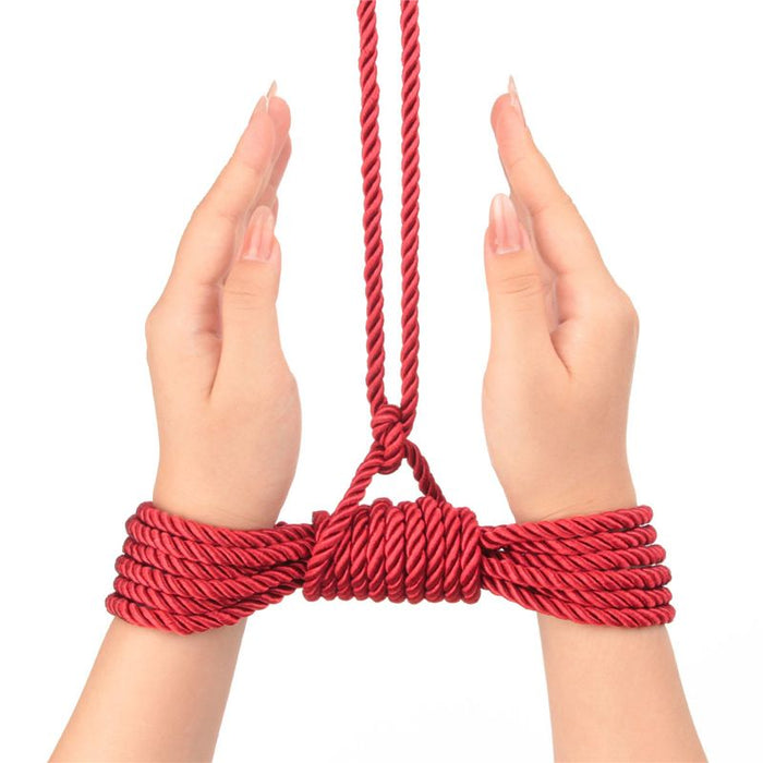 Lovetoy Rebellion Reign Crimson Silky Bondage Rope, 10m x 6mm, Red