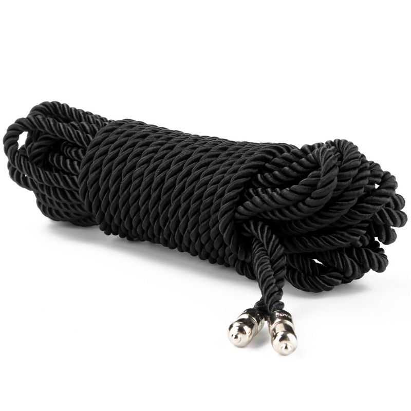 Lovetoy Rebellion Reign Ebony Silky Bondage Rope, 10m x 6mm, Black