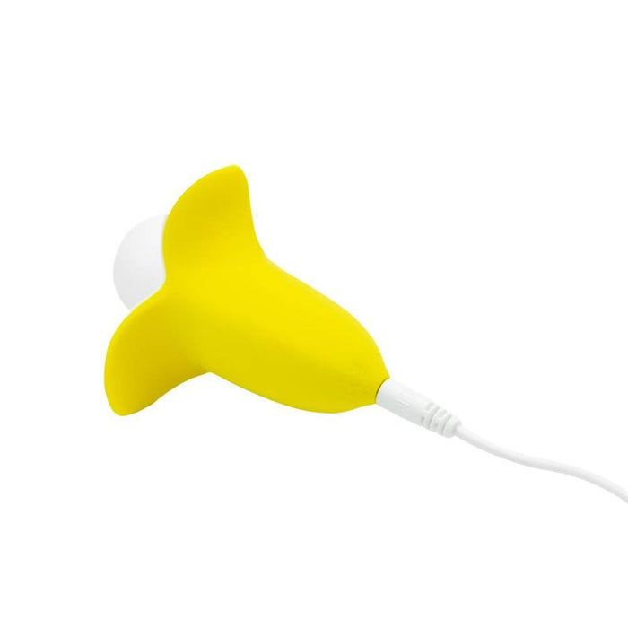 Banana Bliss Silicone Slimline Vibrator Massager. 13cm, Yellow