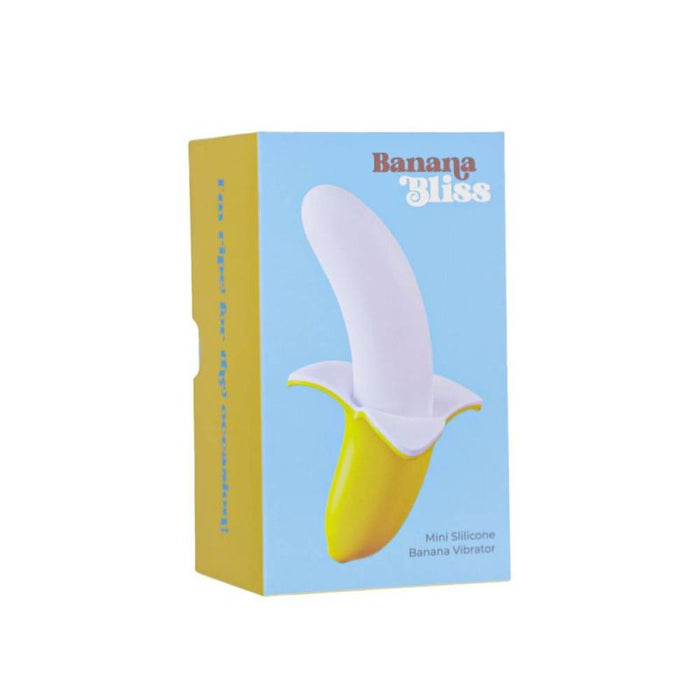 Banana Bliss Silicone Slimline Vibrator Massager. 13cm, Yellow