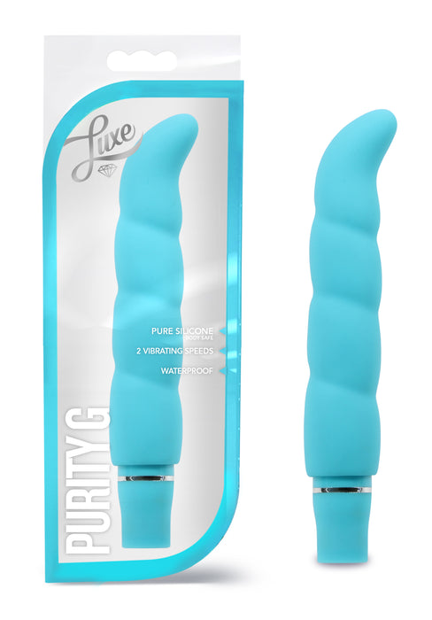 Luxe Purity G Vibrator, 6.25", Blue/Pink/Aqua