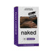 Box of Naked condoms with branding and product details on a white background