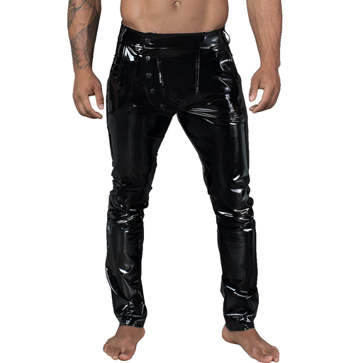 Noir Long Elastic PVC pants, Black, S/M/L/XL