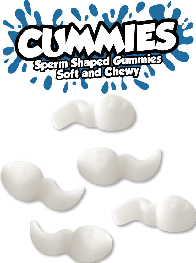 Cummies Sperm Shaped Pina Colada Gummies, 25-pack