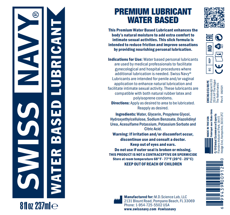 Swiss Navy Water-Based Personal Lubricant 3.8L – Premium Formula