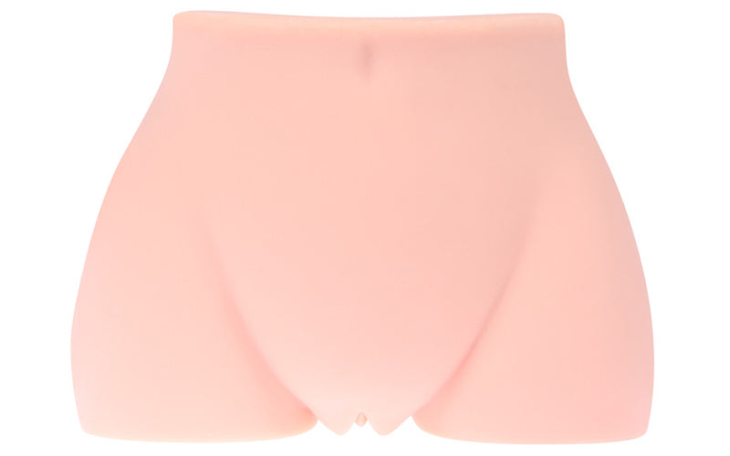 Side profile of Kokos Real Hip Cherry soft TPR torso masturbator.