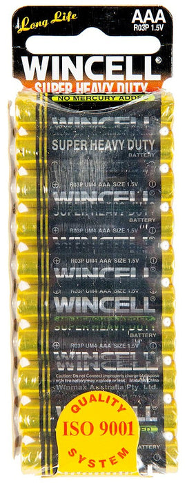 Wincell Super Heavy Duty AAA Shrink 10Pk Battery