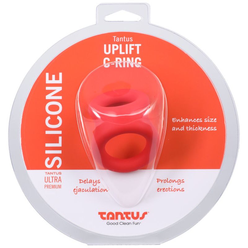 Tantus Uplift Silicone Cock Ring, Crimson