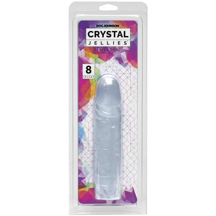 Doc Johnson Crystal Jellies Classic Dong 8"/20cm Clear