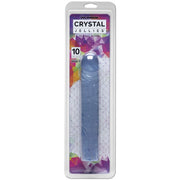 Plastic package containing Doc Johnson Crystal Jellies Classic Dong 10 inches.
