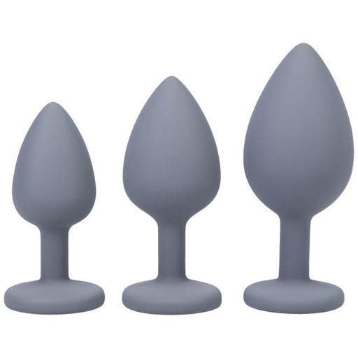 A-Play Silicone Anal Trainer Set, 3-piece, Grey