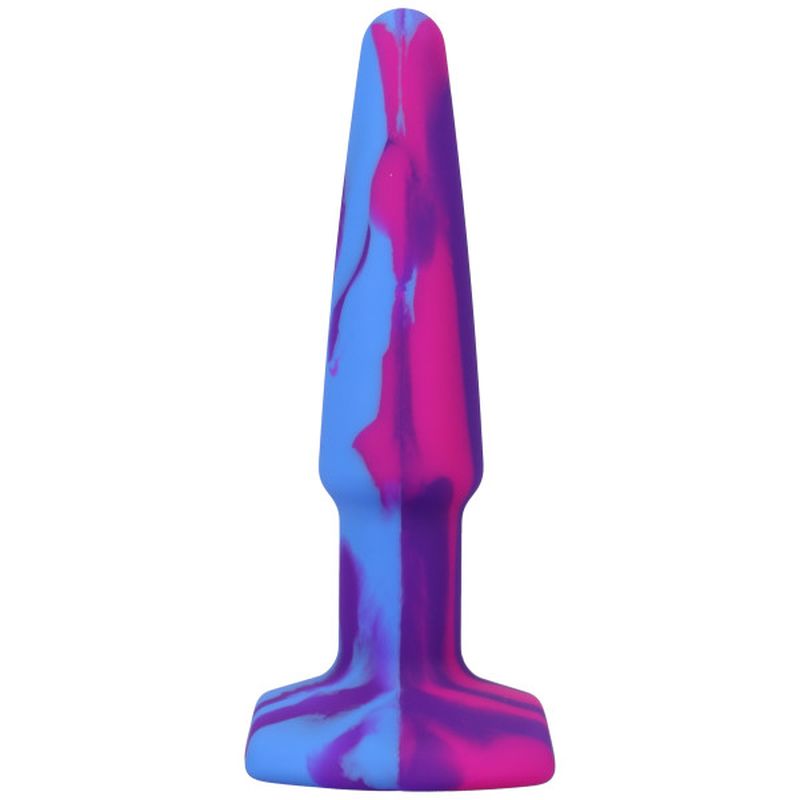 A-Play Groovy Silicone Anal Plug 4"/10cm, Berry