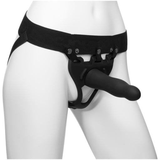 Doc Johnson Be Daring Hollow Silicone Strap-On Set, 7"/18cm