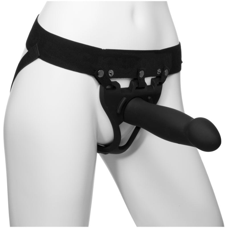 Doc Johnson Be Bold Large Dong 2 Pc Hollow Silicone Strap-On Set 8"/20cm