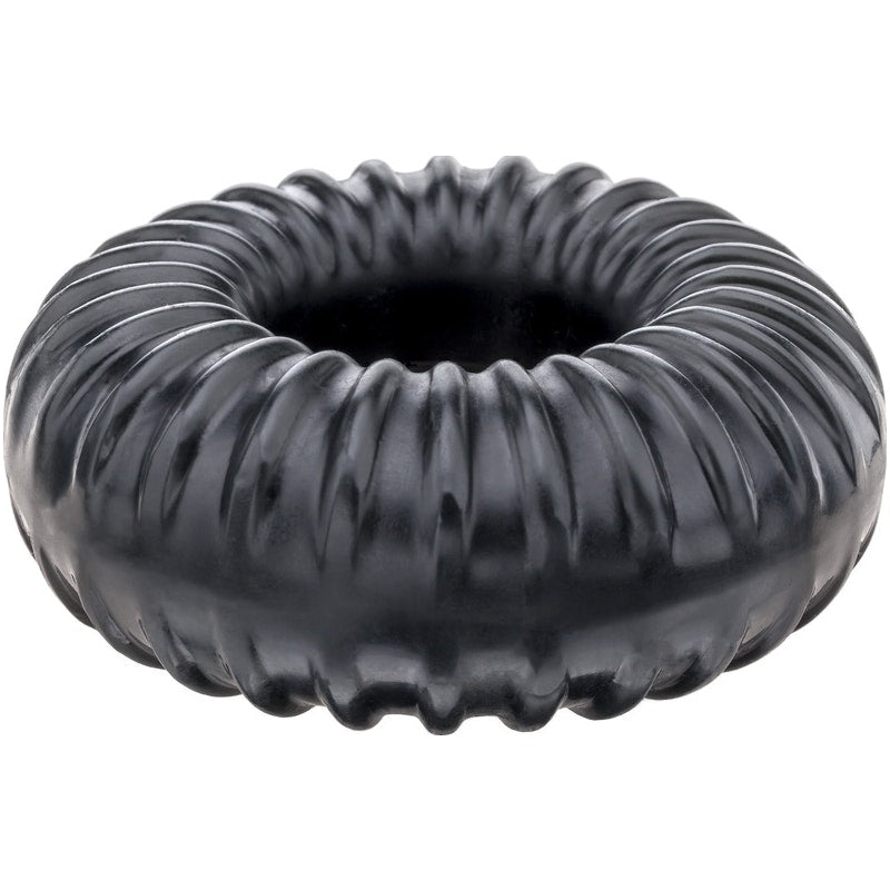 PerfectFit Ribbed Cock Ring, Black/Clear