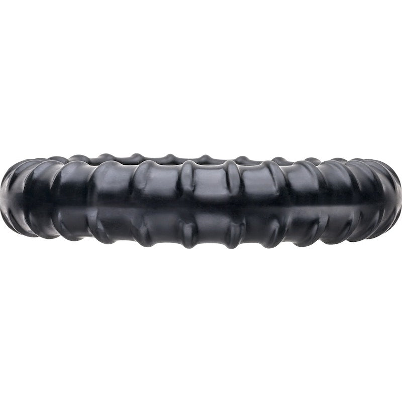PerfectFit Ribbed Cock Ring, Black/Clear