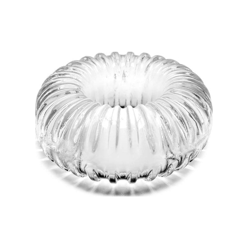 PerfectFit Ribbed Cock Ring, Black/Clear