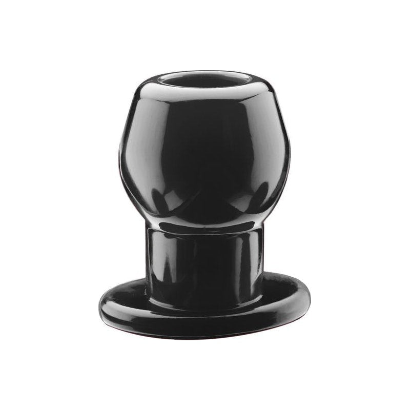 Perfect Fit Tunnel Butt Plug, Large, Black/Clear