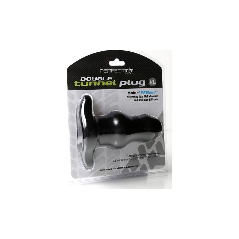 Perfect Fit Tunnel Plug Double XL, Black/Clear