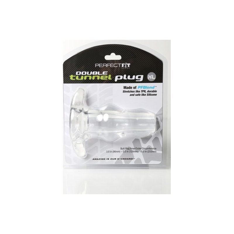 Perfect Fit Tunnel Plug Double XL, Black/Clear