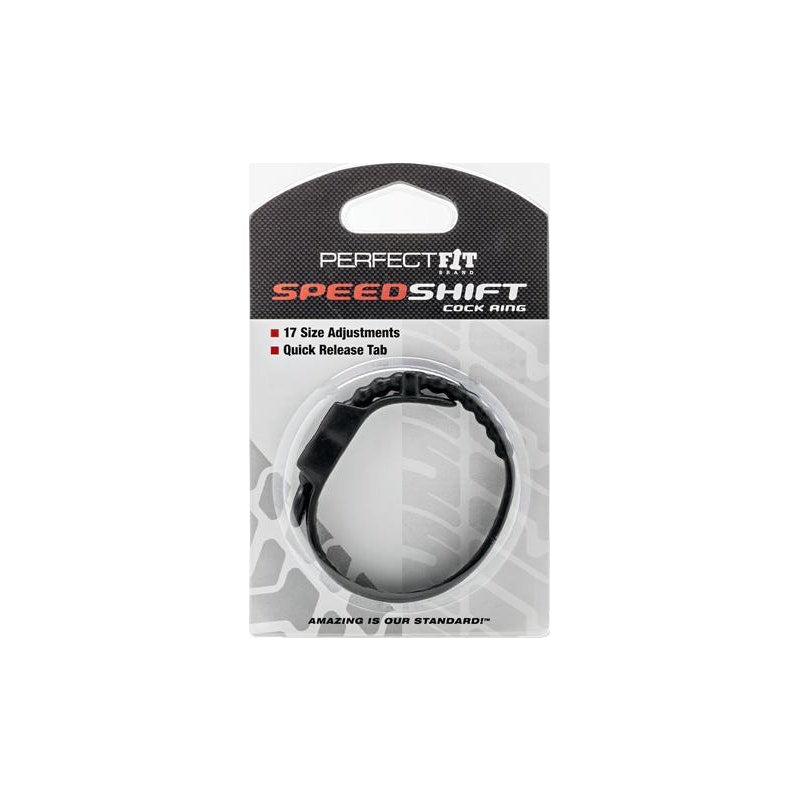 Perfect Fit Speed Shift Cock Ring, Black