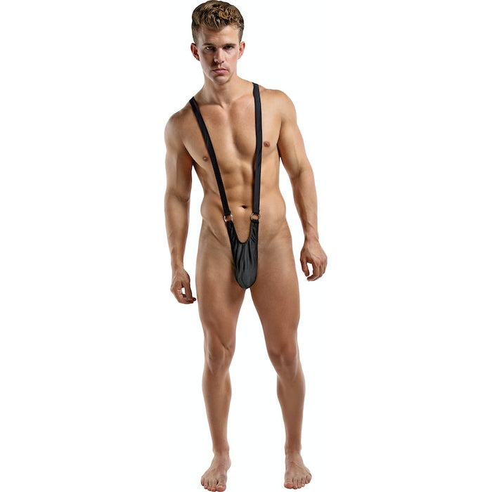 Male Power Sling Front Rings Black S/M, L/XL